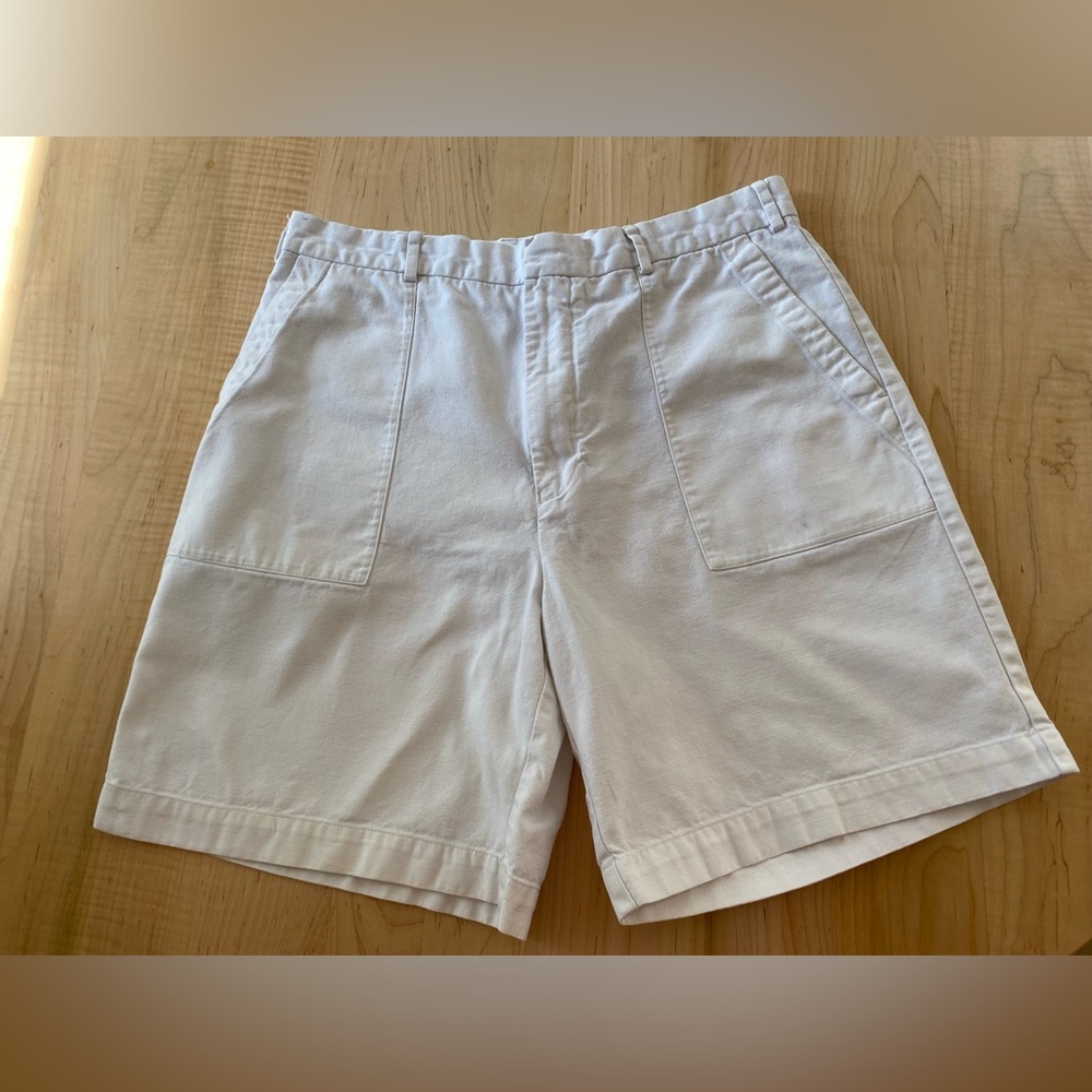 Daniel Cremieux White Flat Front Cotton Men's Shorts